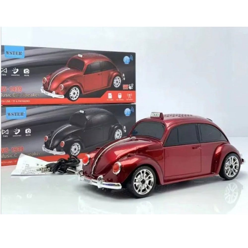 Wster WS-1939 Mavi Beetle Araba Görünümlü Bluetooth Hoparlör