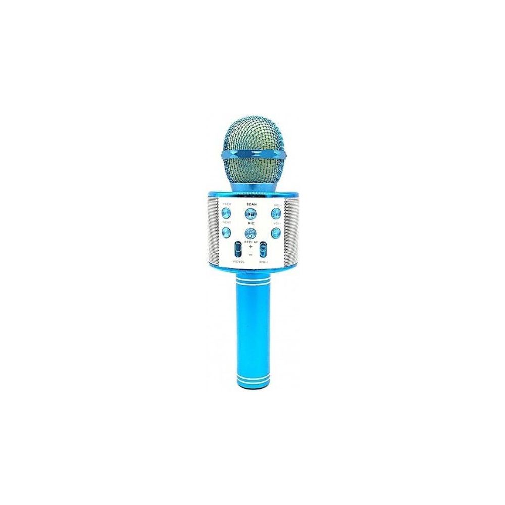 Wster WS-858 Mavi Karaoke Bluetooth Mikrofon