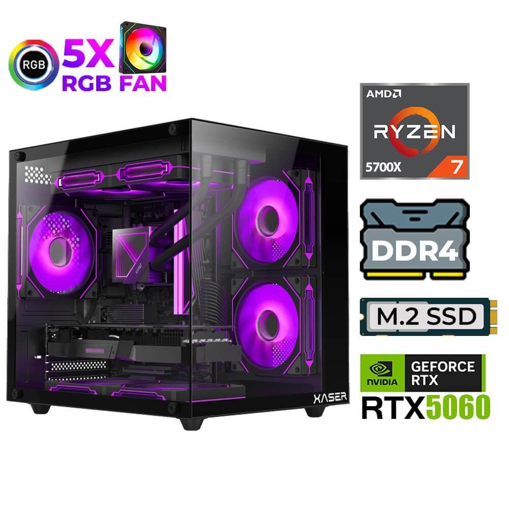 Xaser Sword X50 Mini Ryzen 7 5700X 32GB RAM 1TB SSD 8GB RTX 5060 FreeDOS Oyun Bilgisayarı