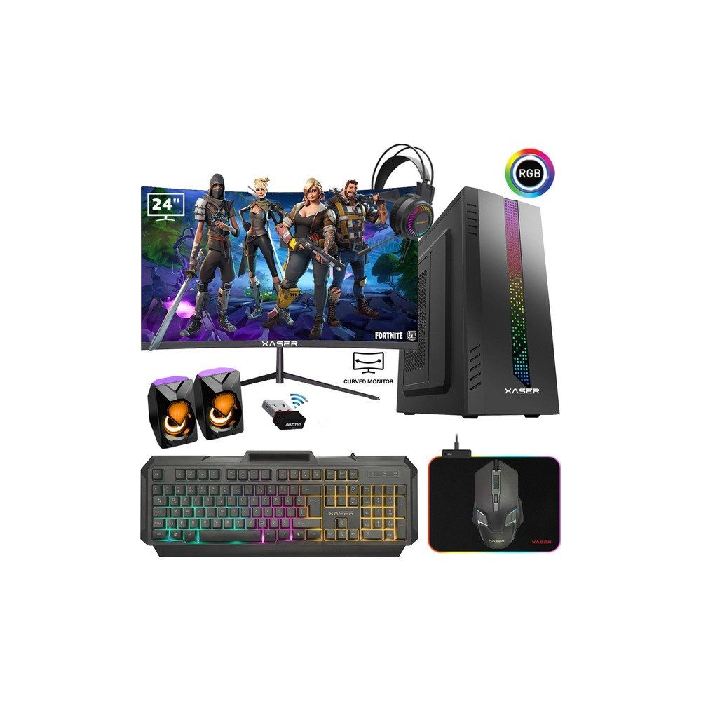 Xaser Tetrix X7 i5-3470 16GB RAM 512GB SSD 4GB GT 740 FreeDOS 23.8 inç Monitör Oyun Bilgisayarı