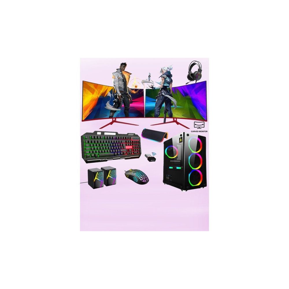 Xaser XSR207 i5-3470 16GB RAM 256GB SSD RX 550 FreeDOS 24 inç Çift Monitör Oyun Bilgisayarı