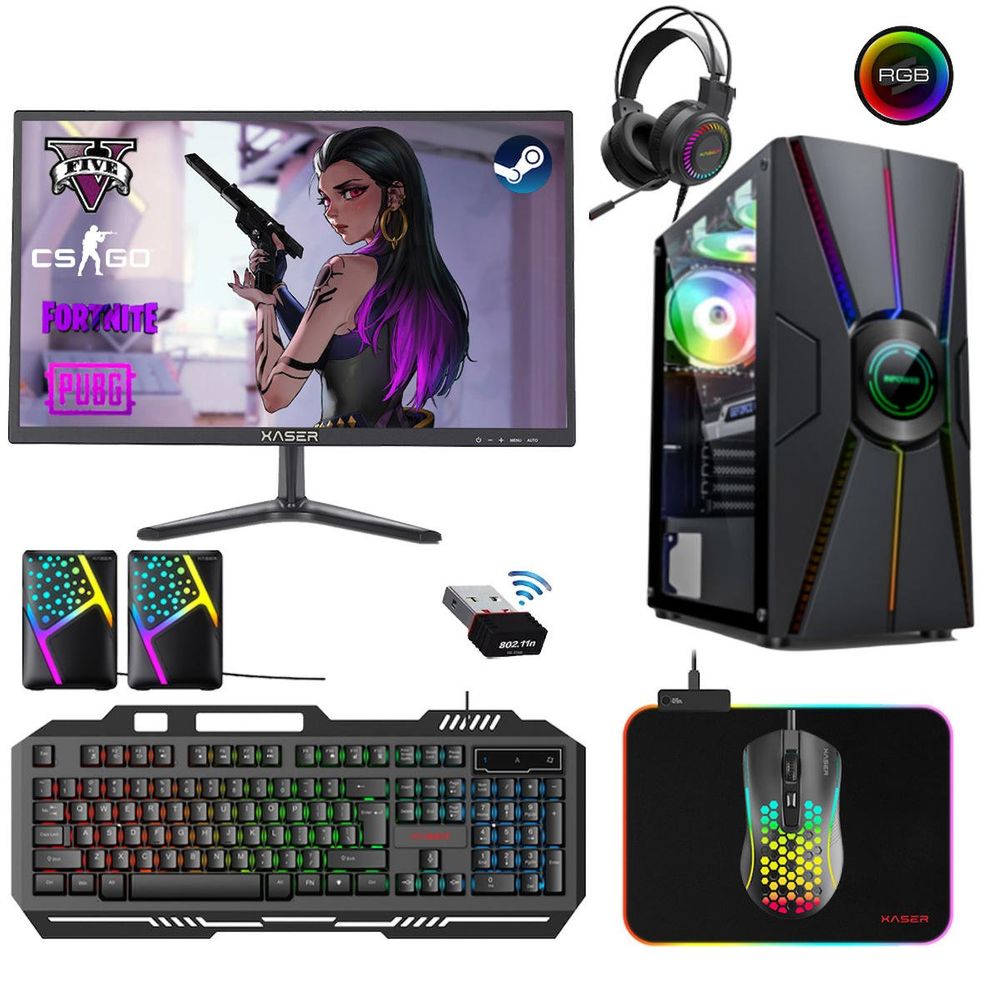 Xaser XSR213 i5-4440 16GB RAM 256GB SSD RX 550 FreeDOS 21.5 inç Monitör Oyun Bilgisayarı