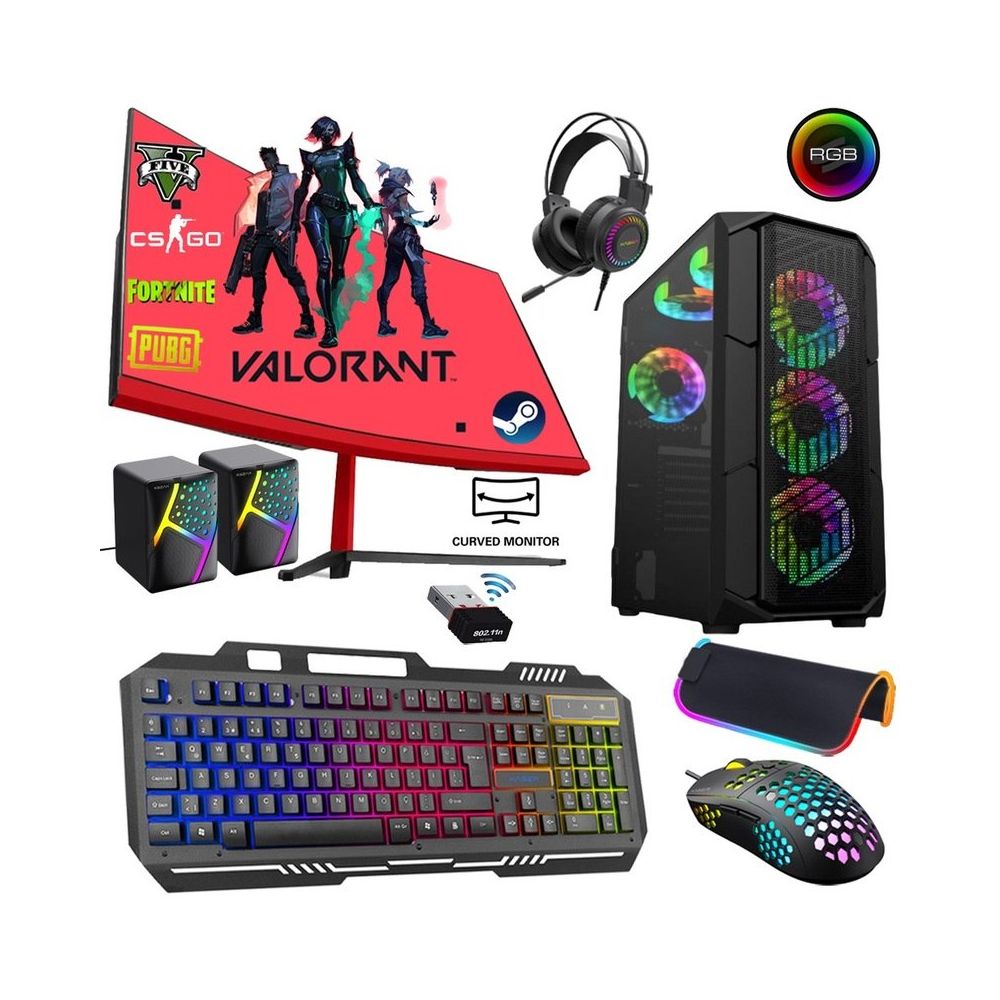 Xaser XSR226 i5-6400 8GB RAM 256GB SSD RX 550 FreeDOS 24 inç Monitör Oyun Bilgisayarı