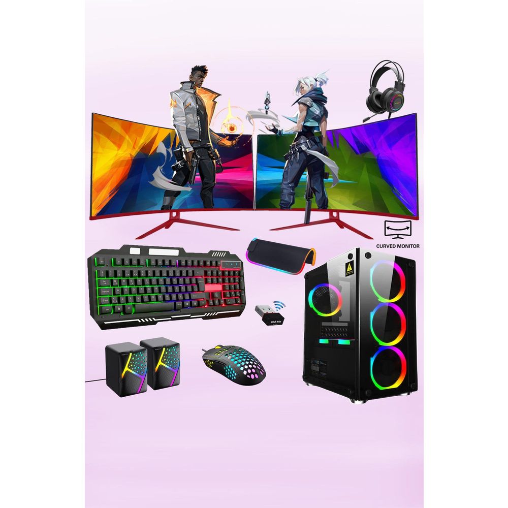 Xaser XSR251 i7-3770 16GB RAM 256GB SSD 4GB RX 550 FreeDOS 24 inç Dual Monitör Oyun Bilgisayarı
