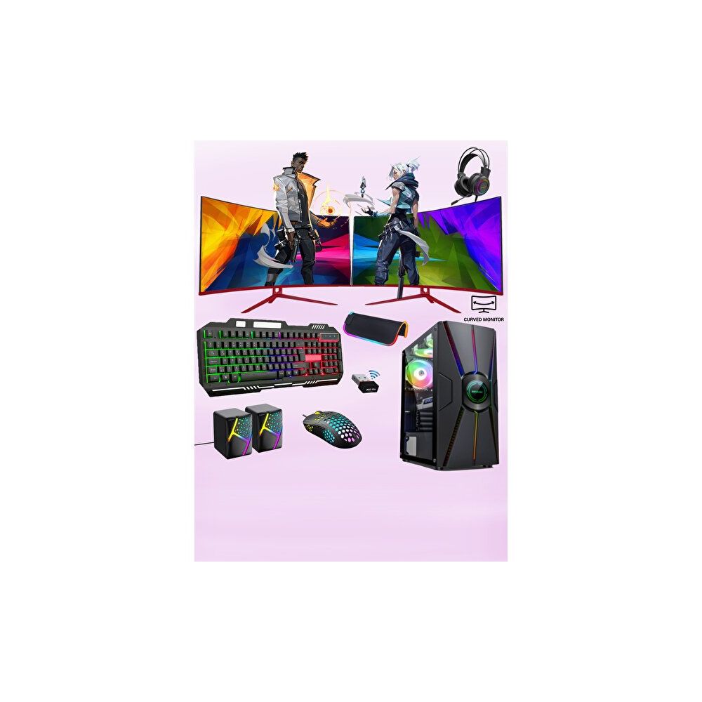 Xaser XSR263 Intel Core i7 4770 16GB RAM DDR3 512GB SSD RX550 FreeDOS 24 inç Çift Monitör Oyun Bilgisayarı