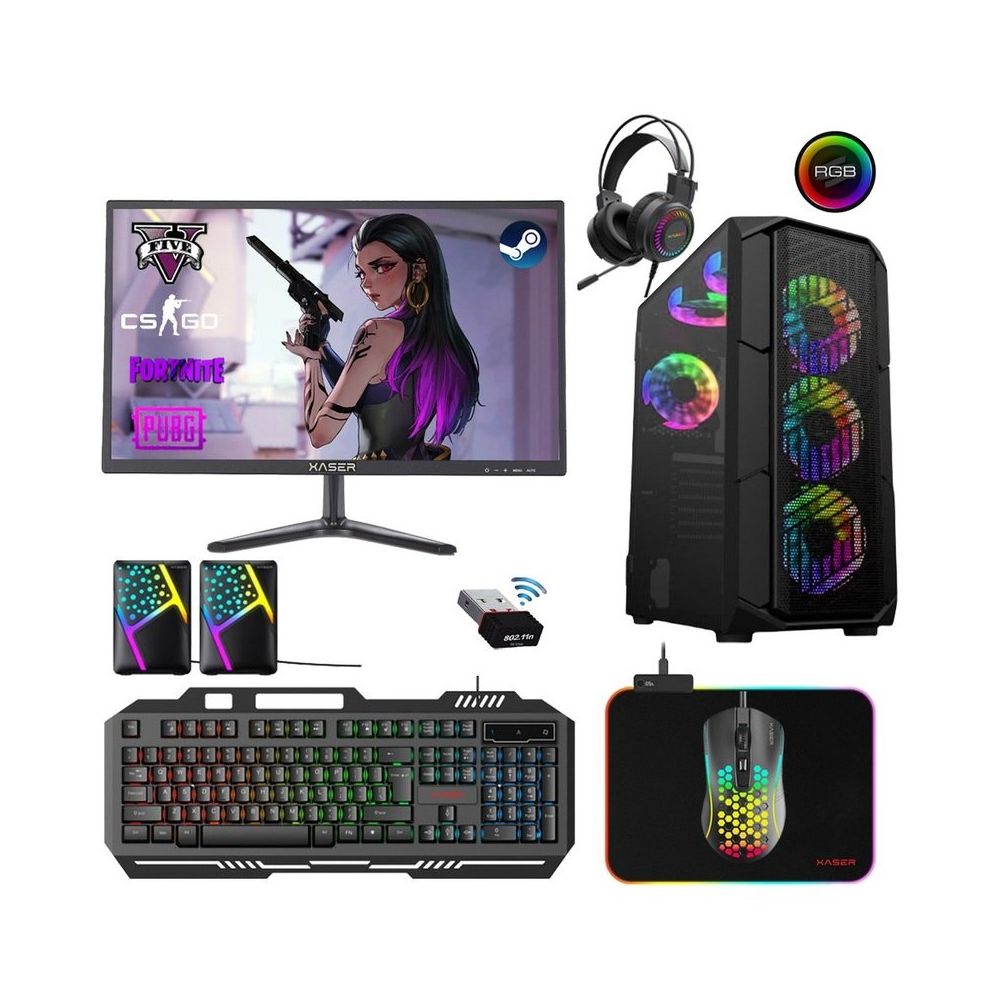 Xaser XSR267 Intel Core i7 6700 8GB RAM DDR4 256GB SSD RX550 FreeDOS 21.5 inç Monitör Oyun Bilgisayarı