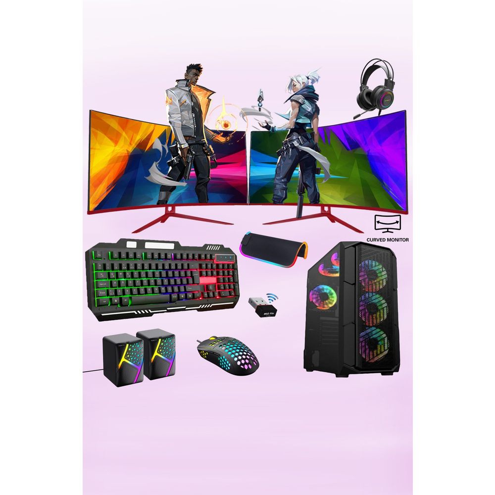 Xaser XSR278 Intel Core i7 6700 16GB RAM DDR4 512GB SSD RX550 FreeDOS 24 inç Çift Monitör Oyun Bilgisayarı