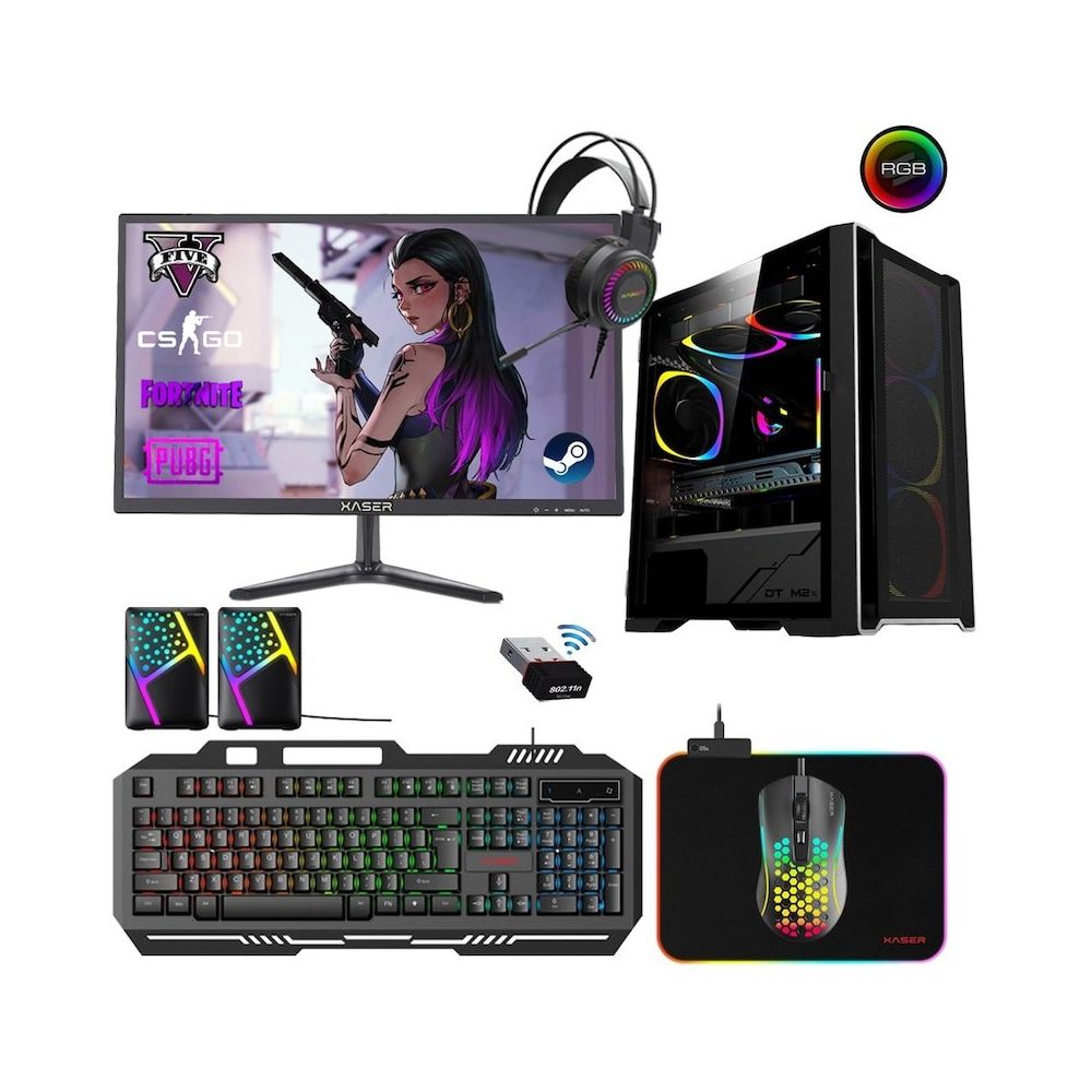 Xaser XSR305 i5-4440 16GB RAM 512GB SSD 4GB GT 730 FreeDOS 21.5 inç Monitör Oyun Bilgisayarı