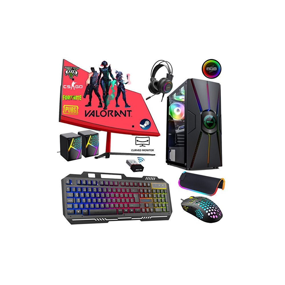 Xaser XSR314 i5-4440 16GB RAM 512GB SSD 8GB RX 580 FreeDOS 24 inç Monitör Oyun Bilgisayarı