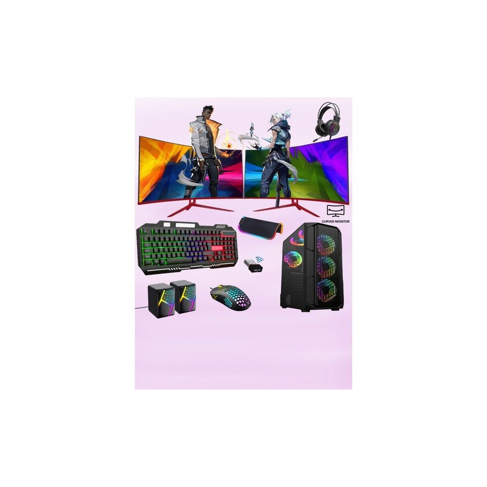 Xaser XSR371 i7-6700 16GB RAM 256GB SSD 8GB RX 580 FreeDOS 24 inç Dual Monitör Oyun Bilgisayarı