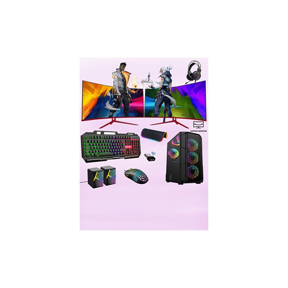 Xaser XSR372 i7-6700 16GB RAM 512GB SSD 8GB RX 580 FreeDOS 24 inç Dual Monitör Oyun Bilgisayarı