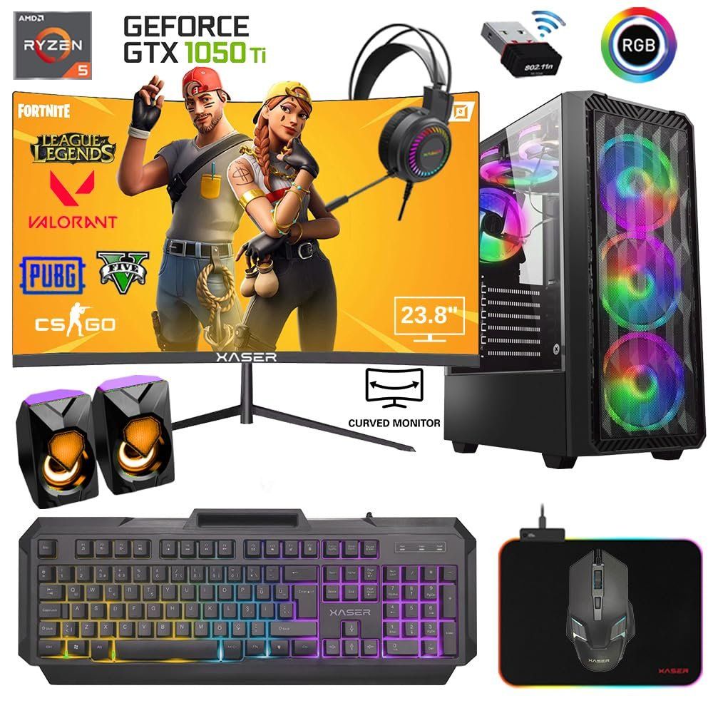 Xaser XSR556 Ryzen 5 5600 16GB RAM 512GB SSD 4GB GTX 1050 Ti FreeDOS 238 inç Monitör Oyun Bilgisayarı