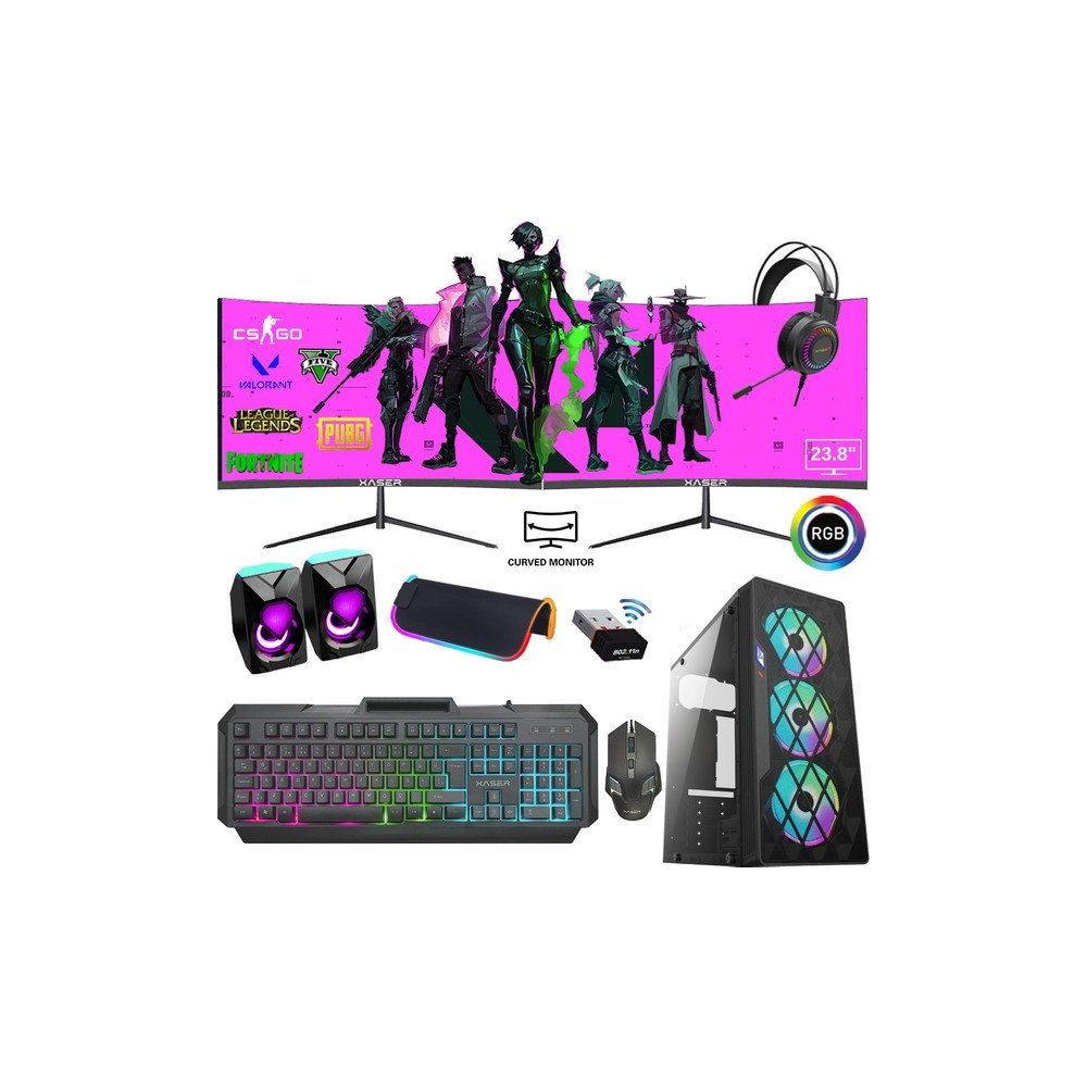 Xaser XSR782 i7-4770 16GB RAM 256GB SSD 4GB GT740 FreeDOS 24 inç Monitör Oyun Bilgisayarı