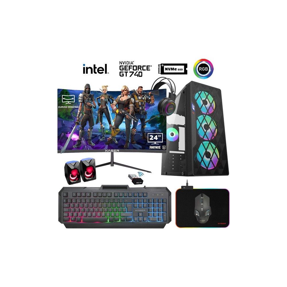Xaser XSR932 i5-4590 16GB RAM 1TB SSD 4GB GT 740 FreeDOS 24 inç Monitör Oyun Bilgisayarı