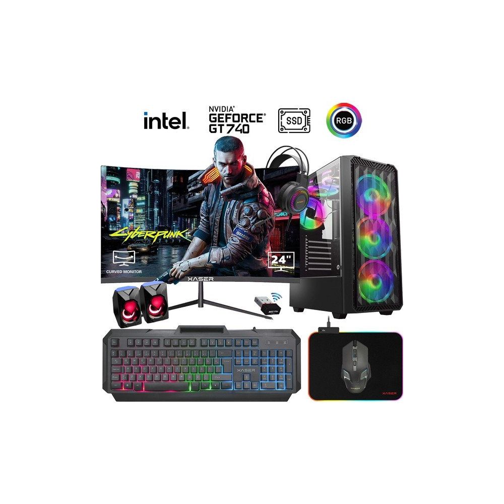Xaser XSR935 i5-4590 16GB RAM 1TB SSD 4GB GT 740 FreeDOS 24 inç Monitör Oyun Bilgisayarı