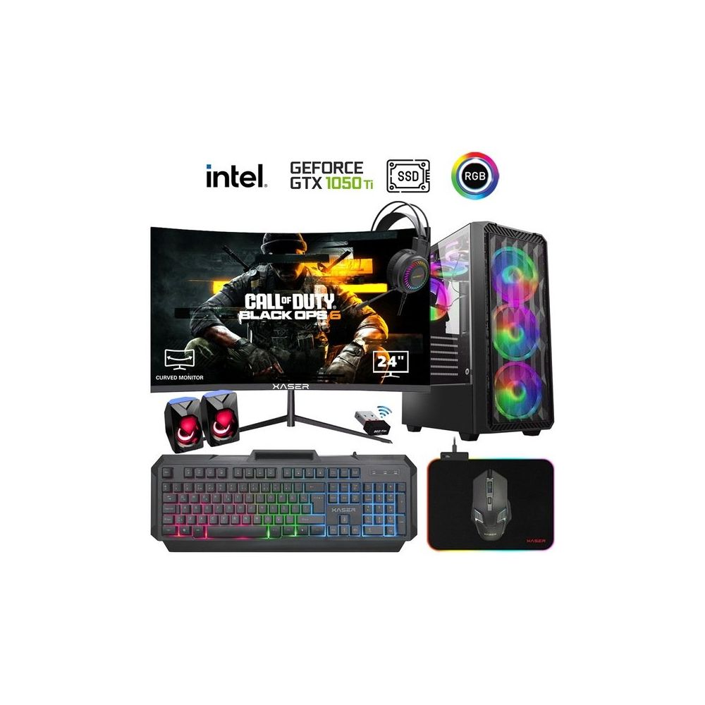 Xaser XSR936 i5-4590 16GB RAM 1TB SSD 4GB GTX 1050 Ti FreeDOS 24 inç Monitör Oyun Bilgisayarı