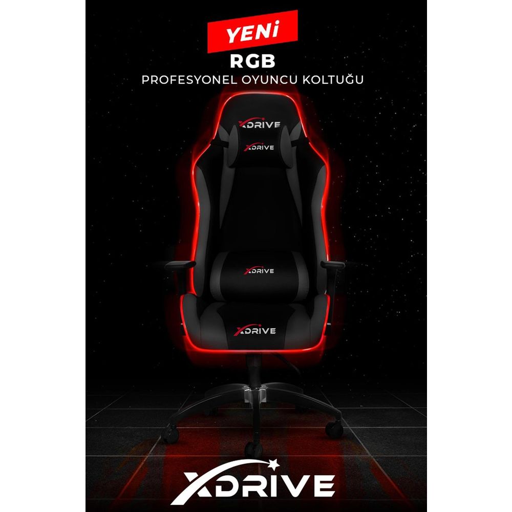 Xdrive Akinci Profesyonel Rgb Isikli Gri Oyuncu Koltugu Fiyatlari