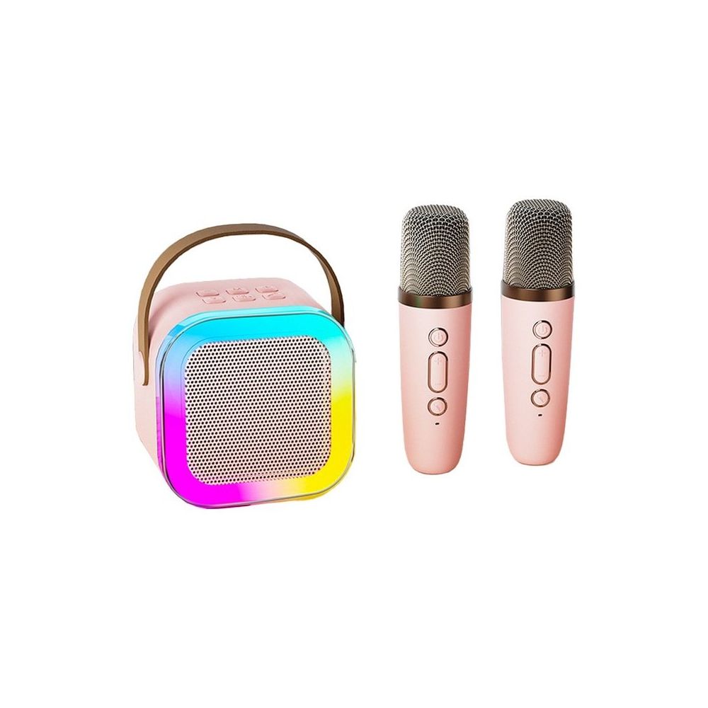 Yaozixa K12 Pembe Karaoke Sistem Bluetooth Hoparlör