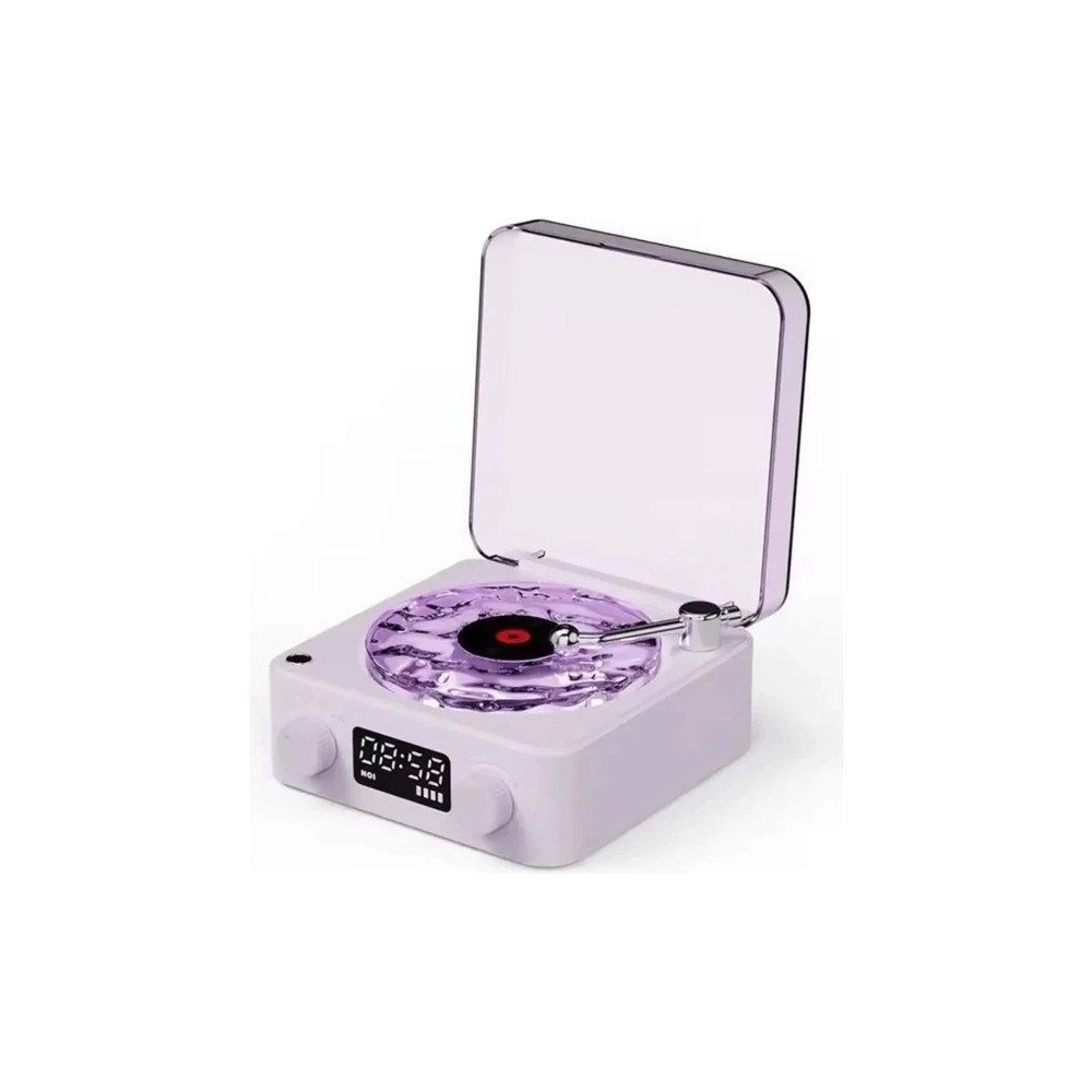 Yuba Avm Waves Nostalji Plak Görünümlü Mor Bluetooth Hoparlör