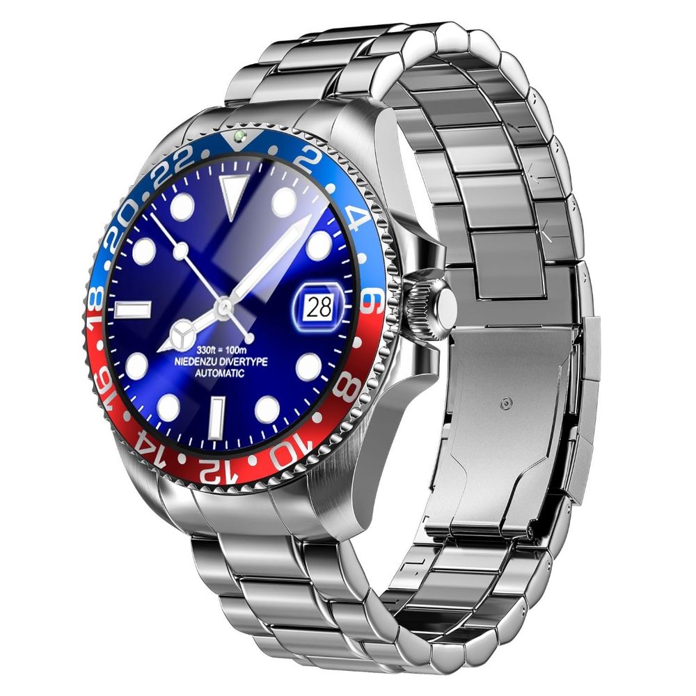 Zcwatch V0525 316L Mavi Kırmızı Akıllı Saat