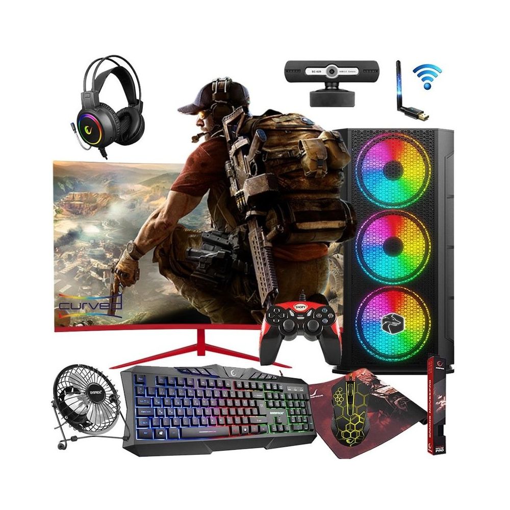Zeiron AFX90 Ryzen 5 3600 32GB RAM 1TB HDD + 256GB SSD GTX 1050 Ti 27 inç Oyun Bilgisayarı