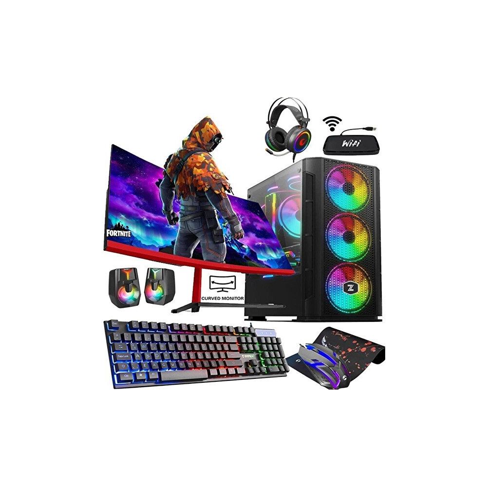 Zeiron Avanti Ix32 i3-10100F 16GB RAM 512GB SSD 500GB HDD RX 550 FreeDOS 23.6 inç Monitör Oyun Bilgisayarı