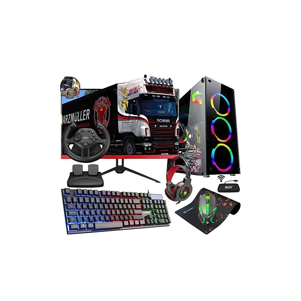 Zeiron DR19 i5-10400F 16GB RAM 1TB HDD 128GB SSD GTX 1050 Ti FreeDOS 23.8 inç Monitör Oyun Bilgisayarı