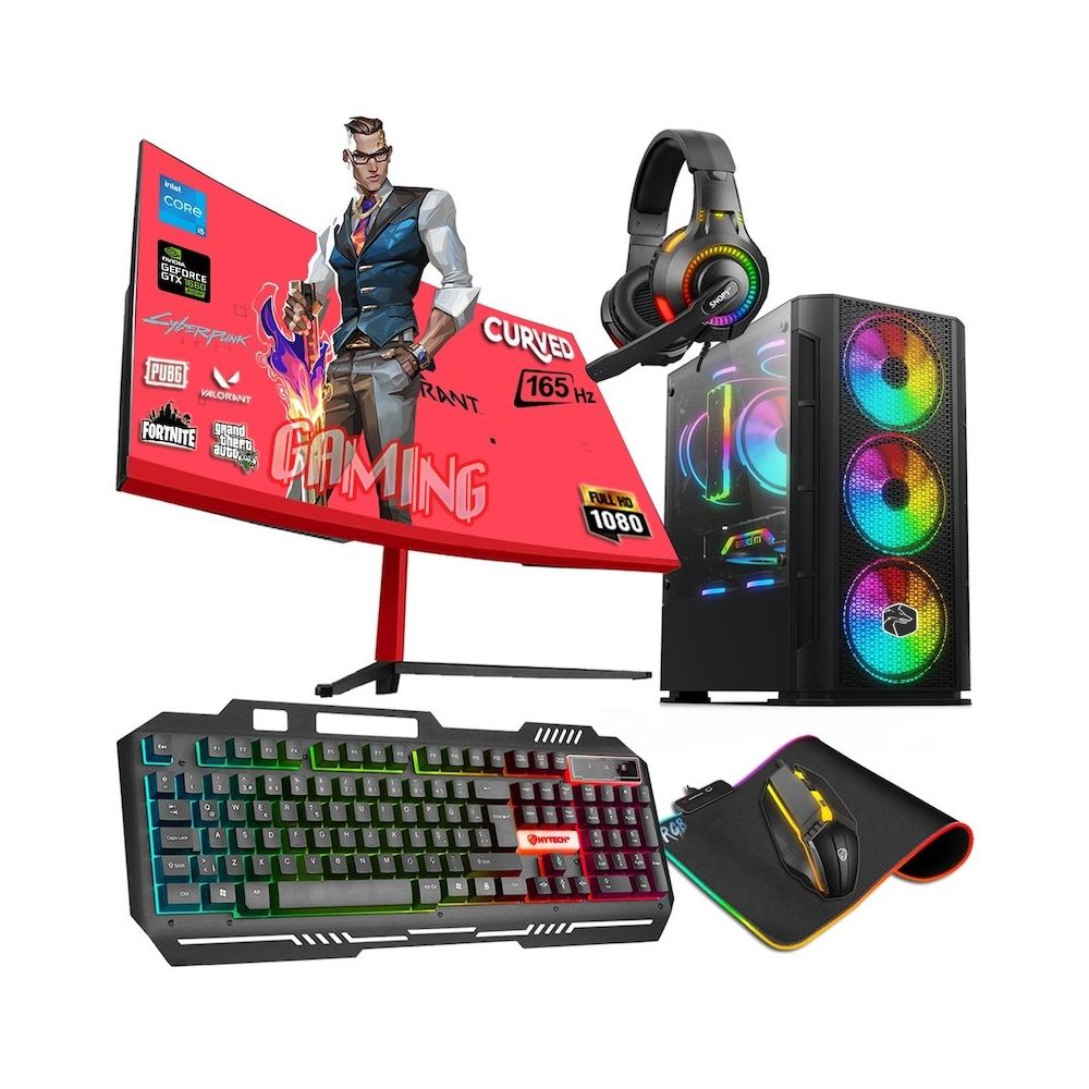 Zeiron Galaxy i5-10400F 16GB RAM 512GB SSD 6GB GTX 1660 Super FreeDOS 23.8 inç Monitör Oyun Bilgisayarı