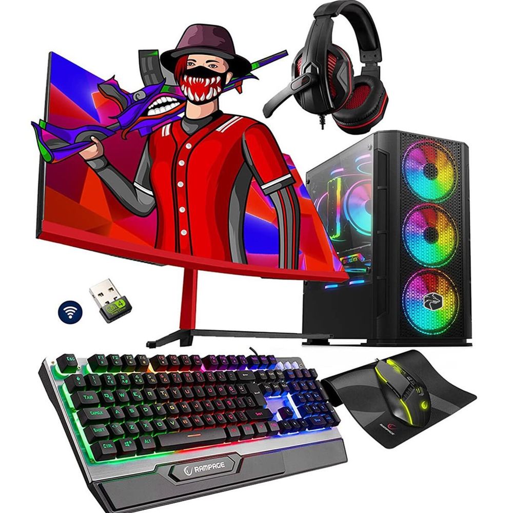 Zeiron NTX80 i5-3470 16GB RAM 1TB HDD 120GB SSD GTX 1050 Ti FreeDOS 23.8 inç Monitör Oyun Bilgisayarı