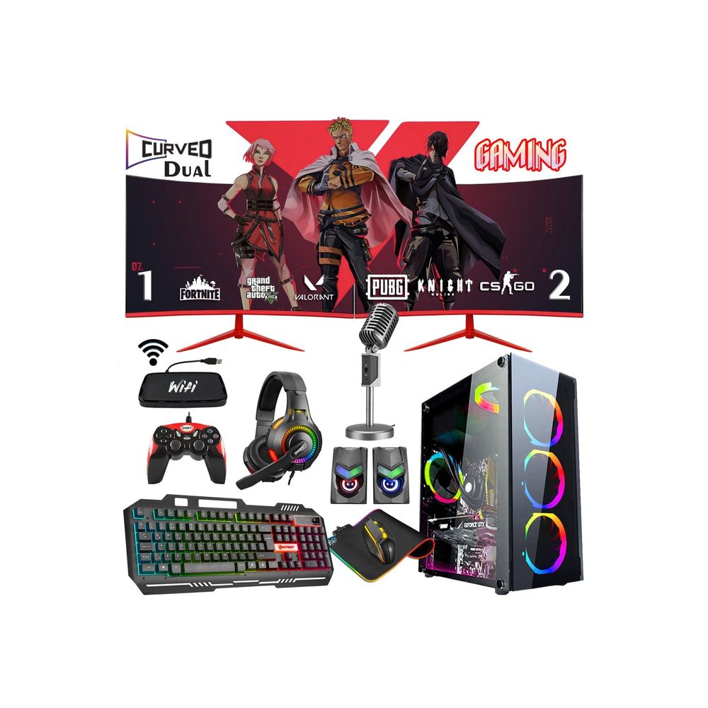Zeiron SX75 Plus i7-860 16GB RAM 240GB SSD GT 730 FreeDOS 24 inç Dual Monitör Oyun Bilgisayarı