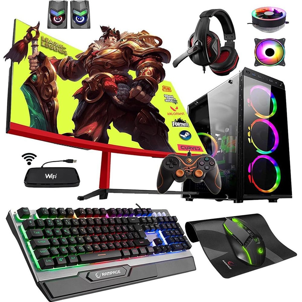 Zeiron ZRN-BG20-PRO MG50 Pro Ryzen 5 3600 16GB RAM 256GB + 500GB SSD RX 550 23.8 inç Curved Oyun Bilgisayarı