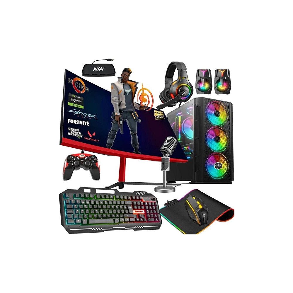 Zeiron ZRN-PTX70 Ryzen 5 3600 32GB RAM 256GB + 1TB SSD GTX 1660 Super 24 inç Oyun Bilgisayarı