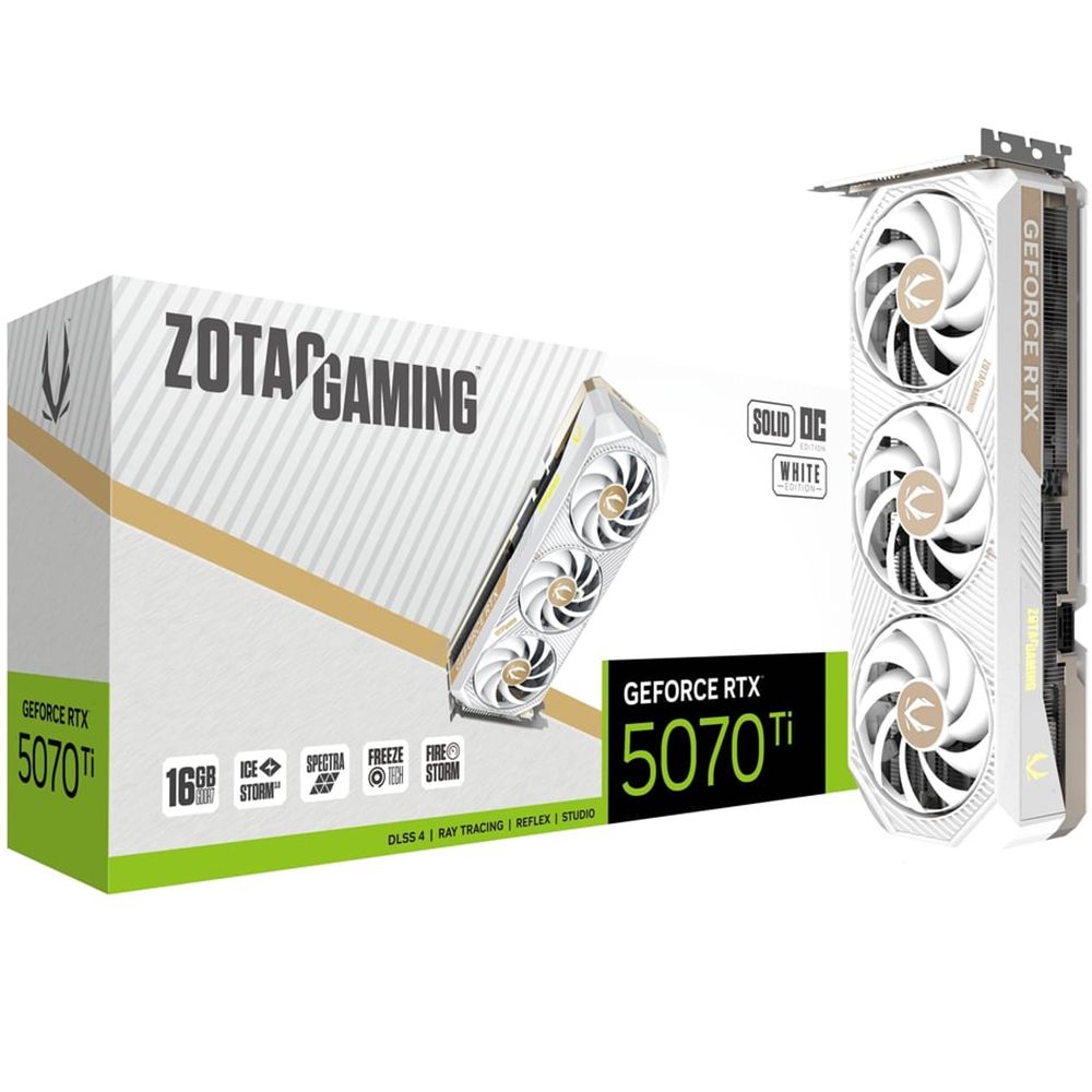 Zotac GeForce RTX 5070 Ti Solid Core OC White ZT-B50710Q2-10P 16GB