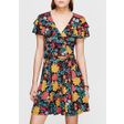 Mavi 167069-26788 Çiçek Baskılı Mini Kadın Elbise 