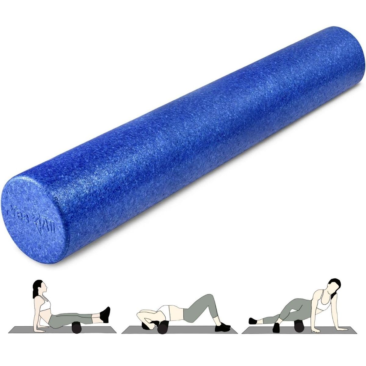 Yes4all epp exercise foam roller extra firm high density foam roller best for flexibility and rehab exercises hot sale