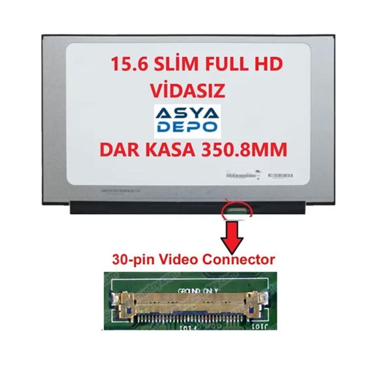 Écran LCD Neuf 15,6 Pouces HD 1366x768 Pour Acer Aspire N18Q13 - Connecteur 30 Pins, Garanti Sans Pixel Mort