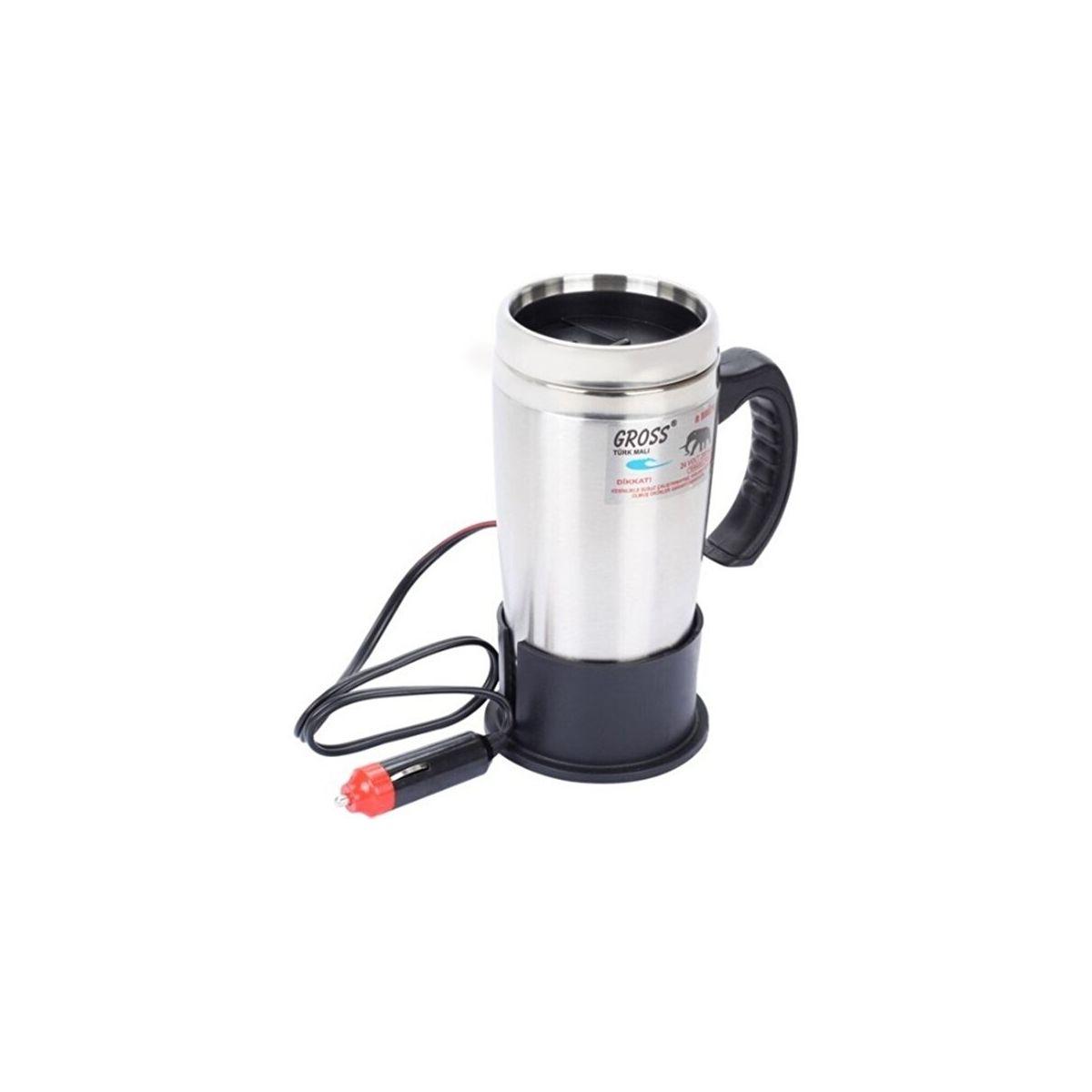 AHMET OTOMOTİV Gross 500 ml 12 V Araç İçi Termos Kettle Su Isıtıcı