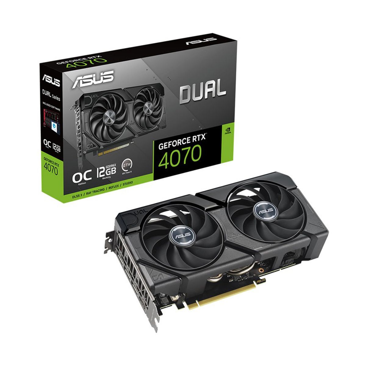 RTX4070 デュアル 2023年12月購入　即購入OK Asus Dual GeForce RTX 4070 EVO OC DUAL-RTX4070-O12G-EVO 12GB
