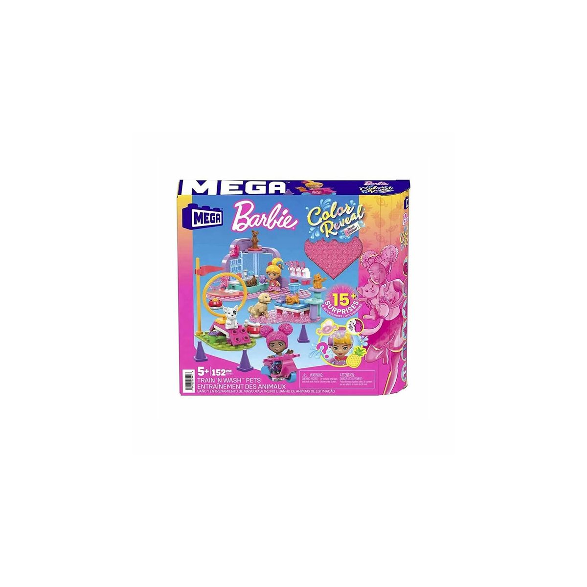 Mega Barbie Color Color Reveal Mascotas Barbie Pets Series MEGA