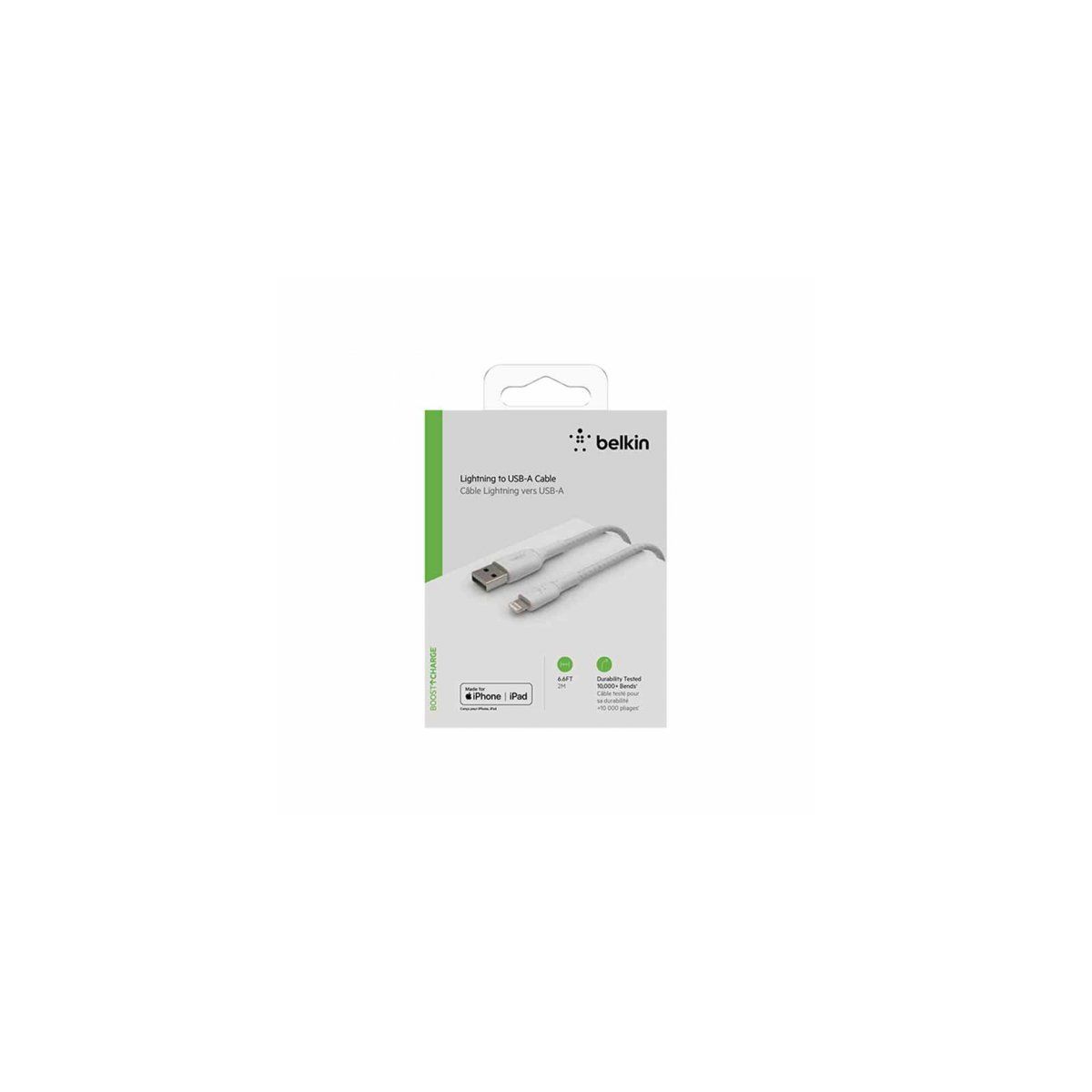 Cable Lightning a USB– De 1 Metro – Para iPhone iPad - Belkin -  CAA001bt1MBK - BOOST↑CHARGE