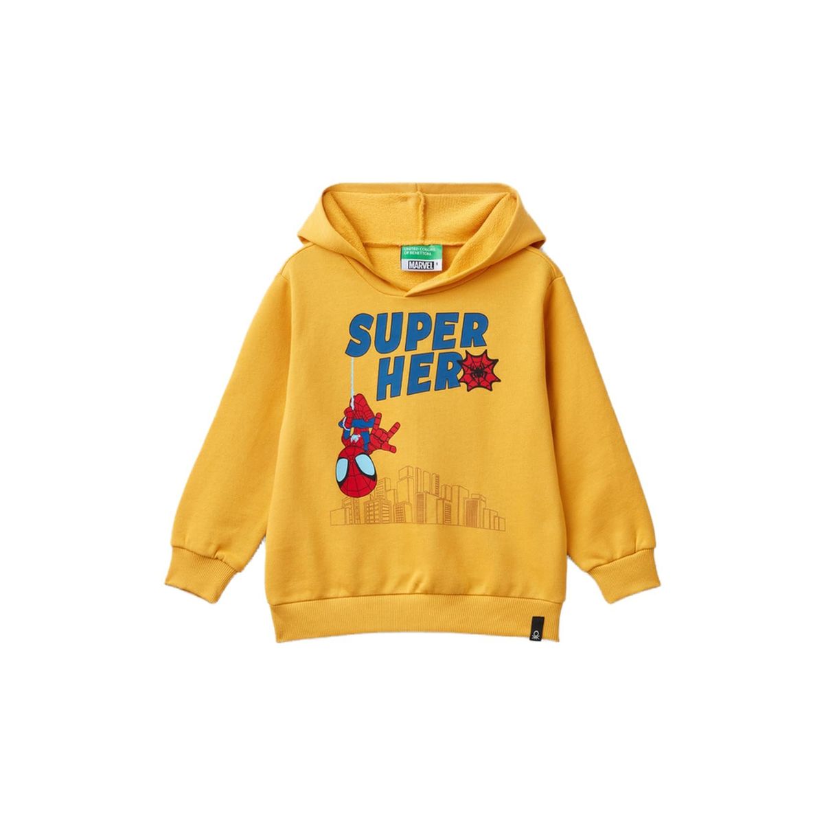Sweat Shirt Spiderman Garçon Gris Clair - Sweat à Capuche Marvel Chaud Et Confortable