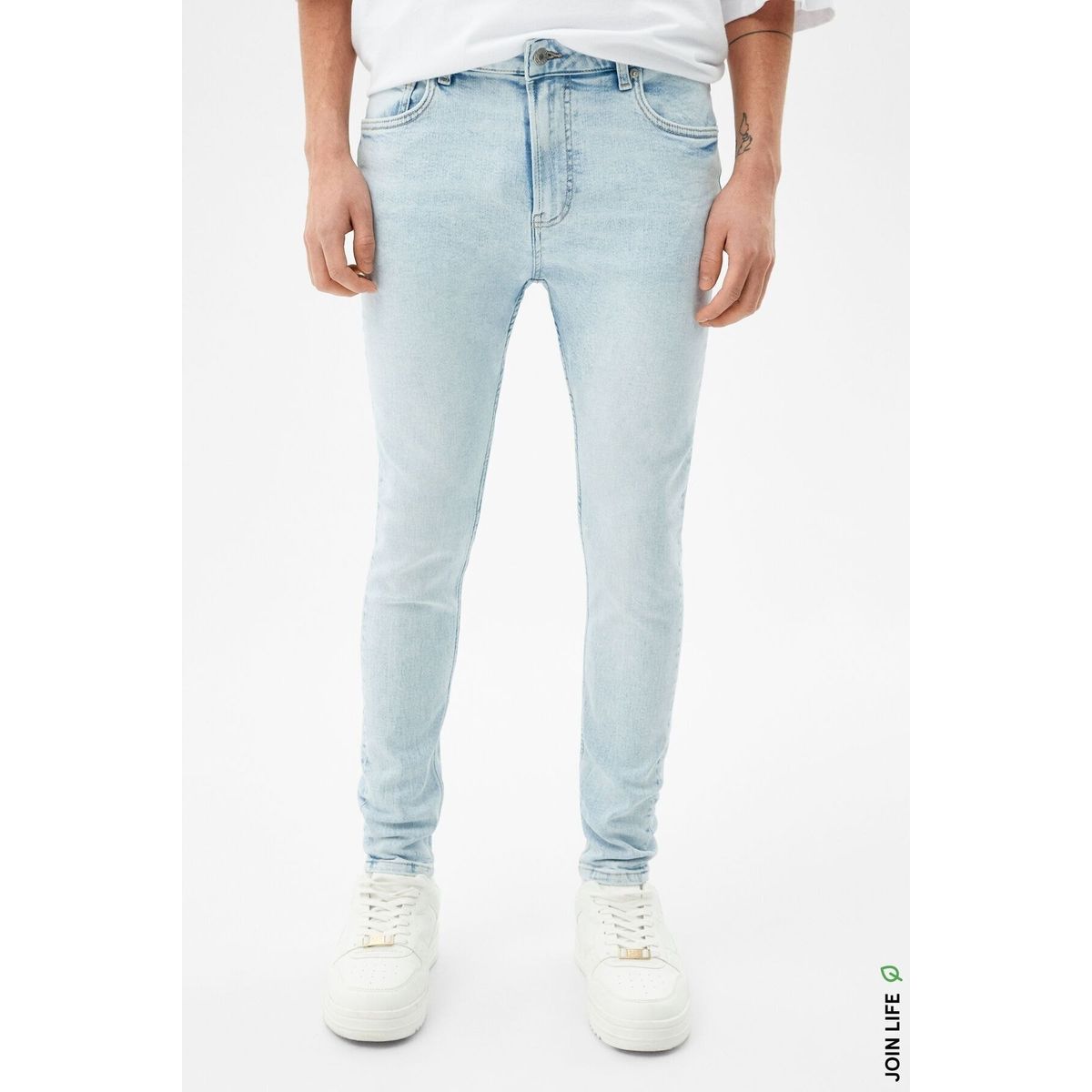 Bershka Jegging & Skinny & Slim HERREN Jeans NO STYLE Rabatt 66 % Blau 48 
