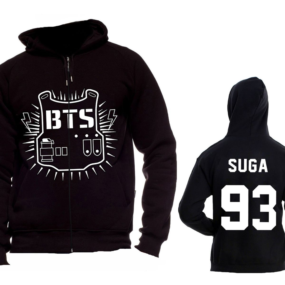 Bts Suga 93 Fermuarl Kap onlu Sweatshirt Fiyatlar ve Modelleri