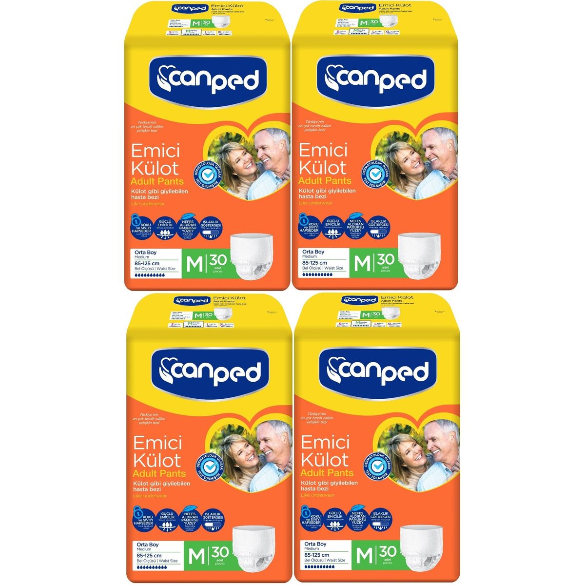 Canped orta 4x30 paket emici k lot hasta bezi fiyatlar 
