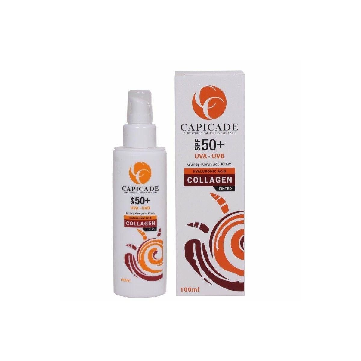 Capicade Collagen Spf+50 Tinted Sunscreen Cream With Protection Factor 50Ml