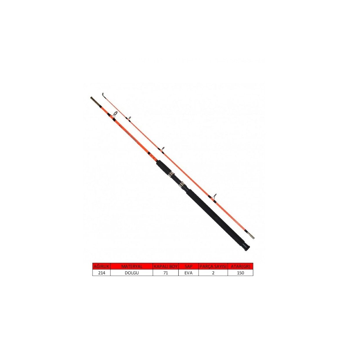 Captain 1423 15 25 lbs Atar 240 cm King Fisher 2 Parça Dolgu Tekne