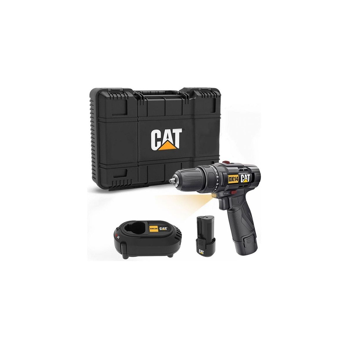Cat DX14.2 12 Volt 2.0 Ah Li-Ion Çift Akülü Profesyonel Şarjlı Matkap ...