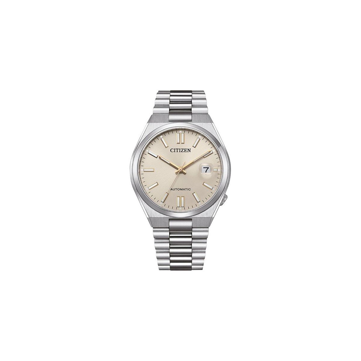 Orologio Meccanico Uomo Citizen Tsuyosa NJ0151-88W - Cassa In Acciaio 40mm, Quadrante Beige, Vetro Zaffiro, Movimento Automatico 8210, 5 ATM