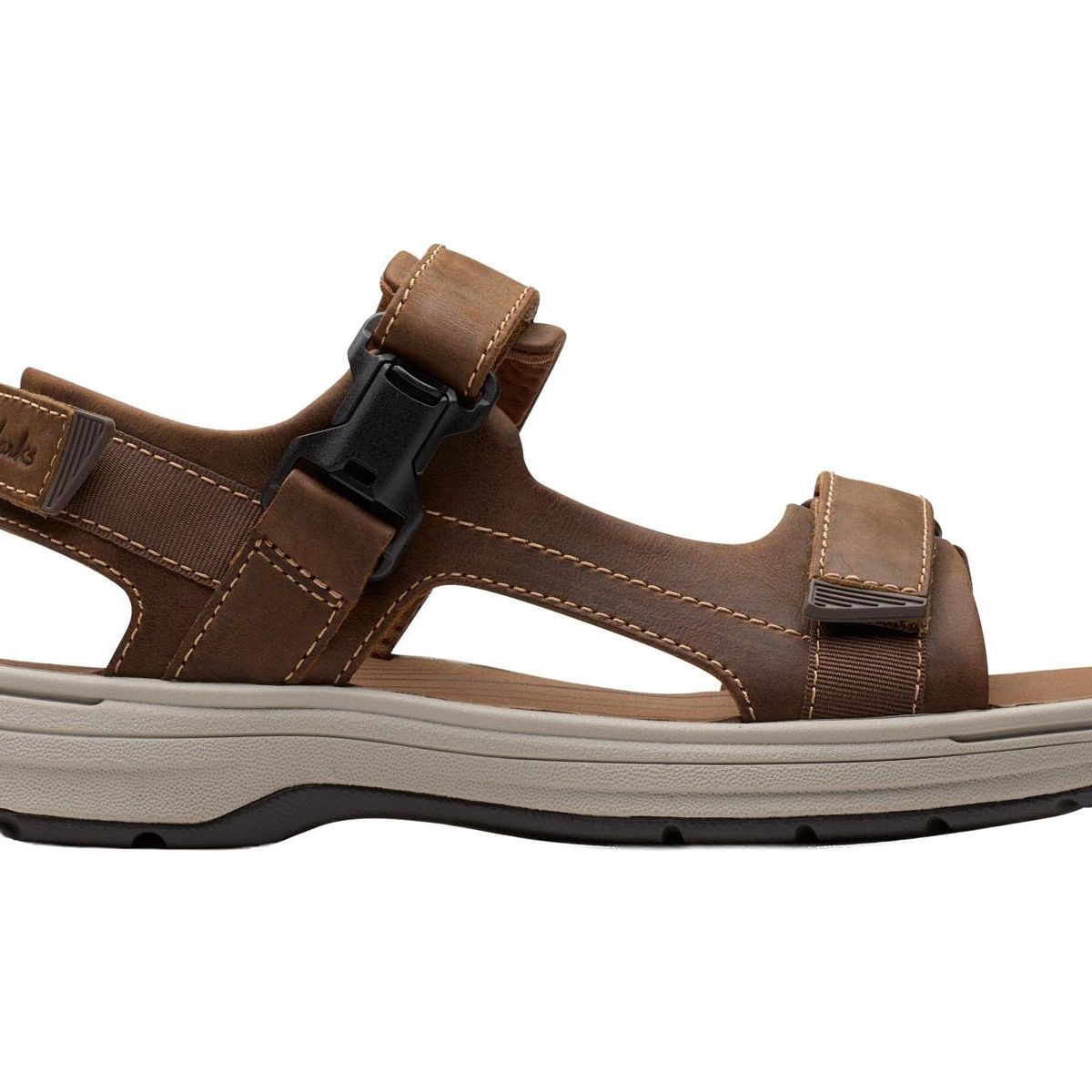Clarks Saltway Edge - Sandali Uomo In Pelle Con Chiusura Riptape, Comodi E Versatili - 3
