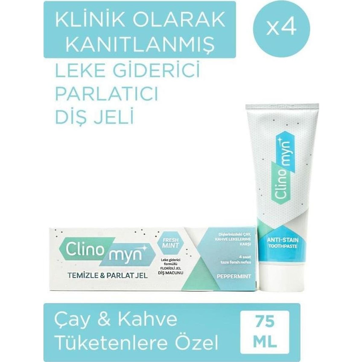 Clinomyn Tandpasta Voor Rokers - Fresh Mint - 2 X 75 Ml